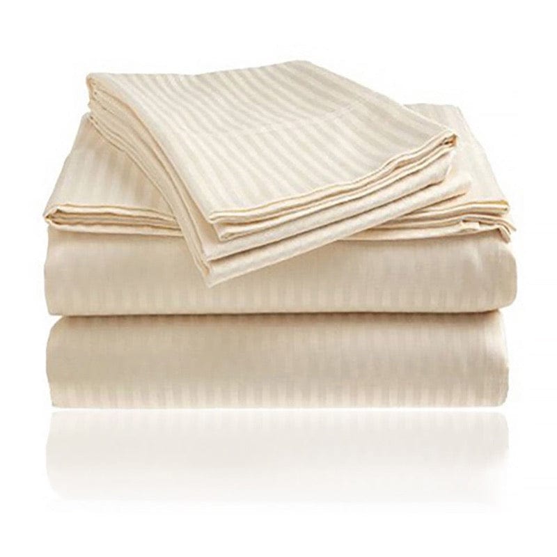 Wrinkle Resistant Embossed Ultra Soft Stripe Sheet Sets Ivory / Twin 1800EMSHT-TWN-IVRY